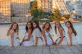 Teens in white clothes