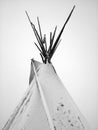Teepee covered in snow
