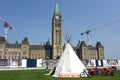 Teepee erected on Parliament Hill in Ottawa for rally by Indigenous people