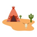 Teepee native american cactus desert