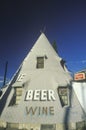 Teepee-shaped liquor store