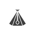 Teepee, tent vector icon