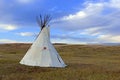 Teepee (tipi) as used by Native Americans in the Great Plains and American west