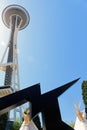 Teepees at Seattle Center with Space Needle