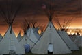 Teepees at Sunset