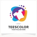 Tees Color Logo. Shirt Color Logo Design Template Inspiration Royalty Free Stock Photo