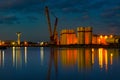 Teesside docks at night Royalty Free Stock Photo