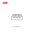 Teeth brackets icon vector design isolated 6