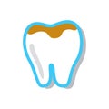 teeth with cavity. Vector illustration decorative design Royalty Free Stock Photo
