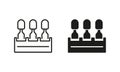 Teeth Ceramic Veneers. Dental Veneer Silhouette and Line Icons Set. Tooth Care Pictogram. Human Oral Beauty, Dentistry