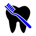 Teeth Cleaning Icon Royalty Free Stock Photo
