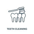 Teeth Cleaning icon. Simple element from personal hygiene collection. Creative Teeth Cleaning icon for web design Royalty Free Stock Photo
