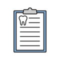 Teeth diagnostic report color icon