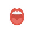 Teeth flat vector icon