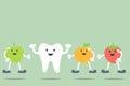 Teeth and fruit