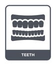 teeth icon in trendy design style. teeth icon isolated on white background. teeth vector icon simple and modern flat symbol for Royalty Free Stock Photo