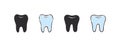 Teeth icons. Sketch style drawing. Infographics in dentistry. Vector illustration
