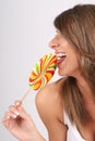 Teeth and Lollipop Royalty Free Stock Photo