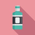 Teeth mouthwash icon flat vector. Dental wash