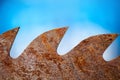 Teeth of old saw Royalty Free Stock Photo