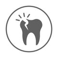 Teeth, Problem Icon. Gray vector sketch