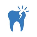 Teeth, Problem Icon. Blue vector sketch