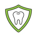 Teeth protection color icon Royalty Free Stock Photo