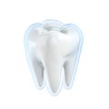 Teeth protection concept, 3d rendering