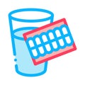 Teeth Water Glass Icon Vector Outline Illustration Royalty Free Stock Photo