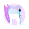 Teeth wear silicone trainer abstract concept vector illustration.