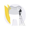 Teeth wear silicone trainer abstract concept vector illustration.