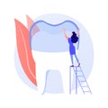 Teeth wear silicone trainer abstract concept vector illustration
