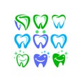 Dental Logo Tooth Dentist icon Sets