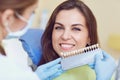 Teeth whitening dental clinic. Royalty Free Stock Photo