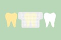 Teeth whitening strip, dental care concept Royalty Free Stock Photo