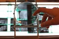 Teeth x-ray on light table under magnifier Royalty Free Stock Photo