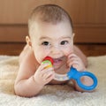 Teething baby Royalty Free Stock Photo