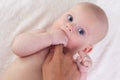 Teething baby Royalty Free Stock Photo