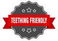 teething friendly label. teething friendly isolated seal. sticker. sign