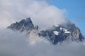 Teewinot Tetons Surrounded by Clouds