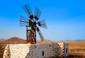 Tefia windmill Fuerteventura at Canary Islands