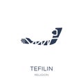 Tefilin icon. Trendy flat vector Tefilin icon on white background from Religion collection