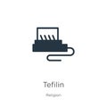 Tefilin icon vector. Trendy flat tefilin icon from religion collection isolated on white background. Vector illustration can be