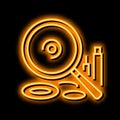 teflon ptfe thermoplastic neon glow icon illustration Royalty Free Stock Photo