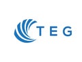 TEG letter logo design on white background. TEG creative circle letter logo