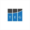 TEG letter logo design on white background. TEG creative initials letter logo concept. TEG letter design