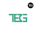 TEG Logo Letter Monogram Design Royalty Free Stock Photo