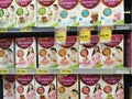 Tegal, May 2023. A wide range of branded prenagen milk for pregnant women in supermarket displays