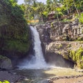 Tegenungan Waterfall near Ubud, Bali, Indonesia. Tegenungan Waterfall is a popular destination for tourists visiting Royalty Free Stock Photo