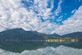 Tegernsee lake and Alp mountains Royalty Free Stock Photo